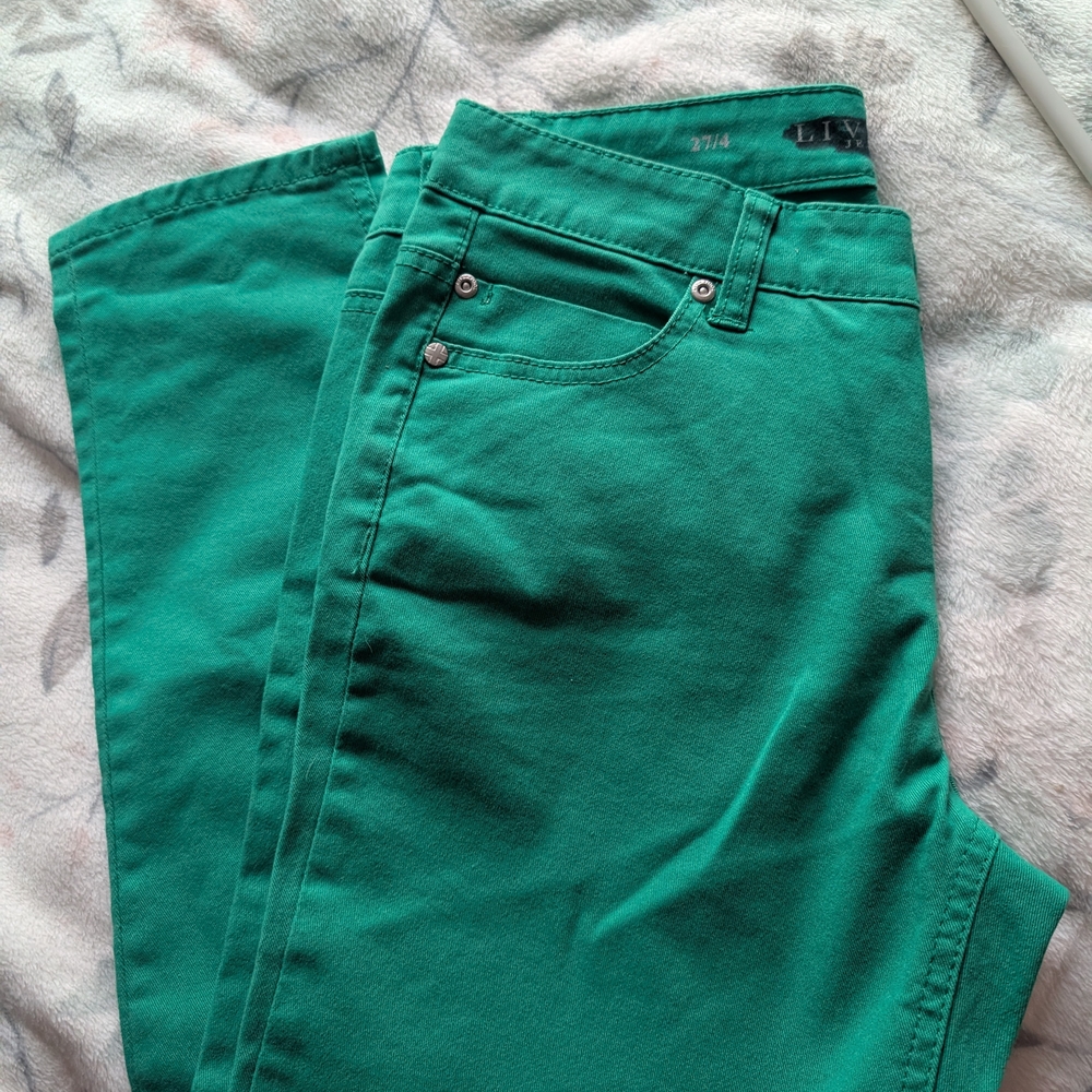 Liverpool Jeans Company Women’s Skinny Jeans in Teal Green